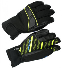 Blizzard Profi Ski Gloves - Black / neon yellow / blue
