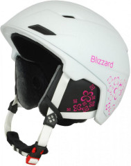 Viva Double Ski Helmet - white matt/magenta kvety