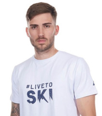 Live To Ski T-Shirt - biela