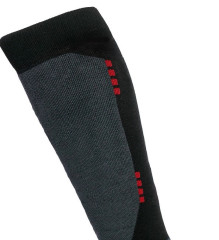 Wool Performance ski socks - čierna/vínová